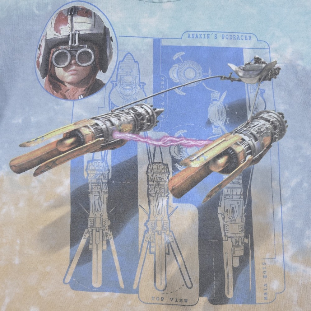 Star Wars Anakin's Podracer Shirt Mens XL Tie Dye Short Sleeve Graphic Tee Y2K - Picture 2 of 9